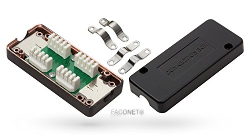 Faconet® 2X LSA Verbinder -Cat.7 zum Verbinden/Reparieren von Netzwerk, Internet oder ISDN Kabel geschirmtes Gehäuse von Faconet