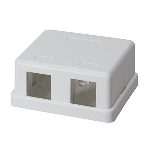 Faconet® Keystone Aufputz-Leergehäuse Modular Leerdose 2 Port UTP (03 Stck.) Weiß von Faconet