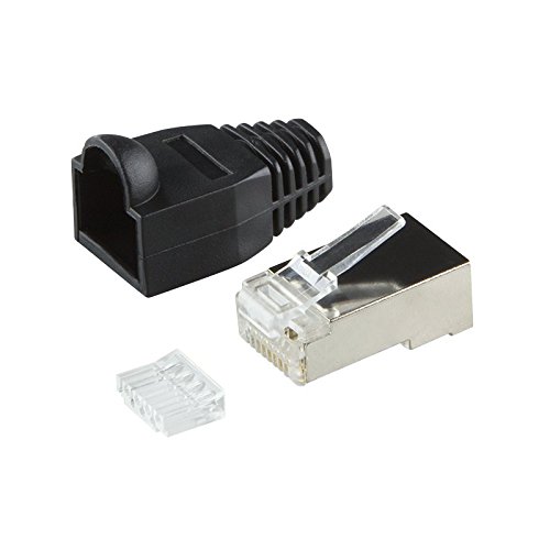 Faconet 10er Pack RJ45 Netzwerkstecker Crimpstecker CAT 6 STP mit Einfädelhilfe und Knickschutz in Schwarz geschirmt Steckverbinder Crimp Stecker LAN Patchkabel Netzwerkkabel CAT6 cat.7 RJ 45 Faconet 10er Pack RJ45 Netzwerkstecker Crimpstecker CAT 6 STP mit Einfädelhilfe und Knickschutz in Schwarz geschirmt Steckverbinder Crimp Stecker LAN Patchkabel Netzwerkkabel CAT6 cat.7 RJ 45 von Faconet