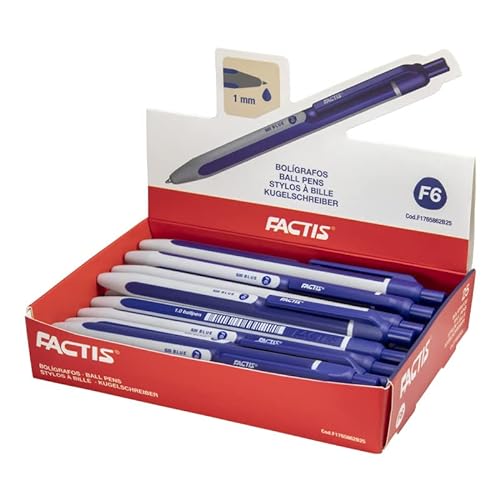 Displaybox, 25 Stifte, blau, F6, Serie S20 FACTIS® von Factis