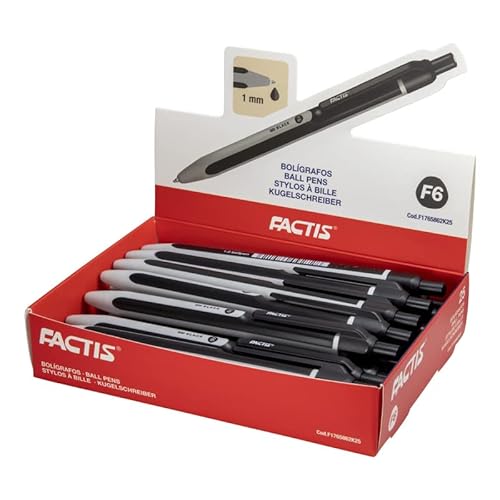 Displaybox, 25 Stifte, schwarz, F6, Serie S20 FACTIS® von Factis