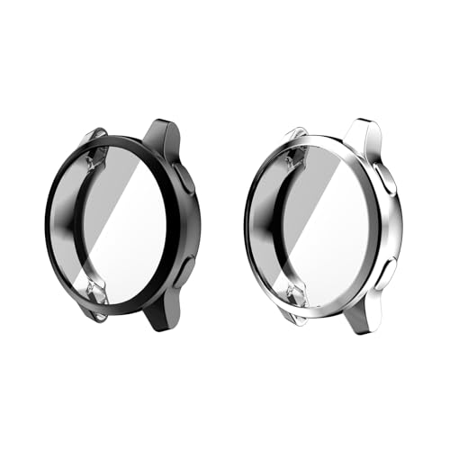 [2 Stück] Hülle mit Displayschutz Kompatibel mit Garmin vivoactive 4 (45 mm), Flexibles Ultradünne TPU Displayschutz Case Kratzfest Schutz Gehäuse für Garmin Vivoactive 4 von Factorys