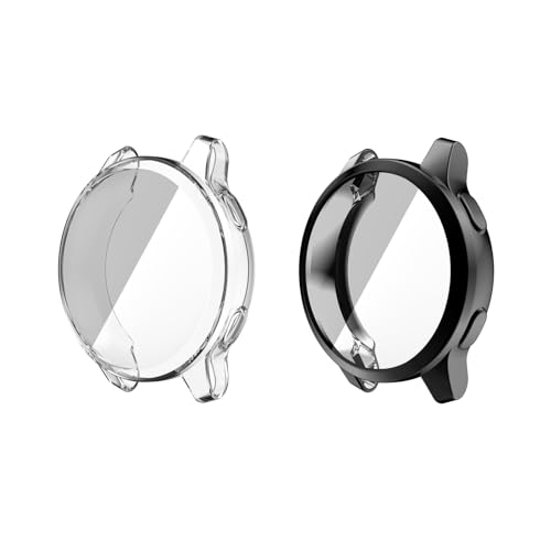 [2 Stück] Hülle mit Displayschutz Kompatibel mit Garmin vivoactive 4 (45 mm), Flexibles Ultradünne TPU Displayschutz Case Kratzfest Schutz Gehäuse für Garmin Vivoactive 4 von Factorys