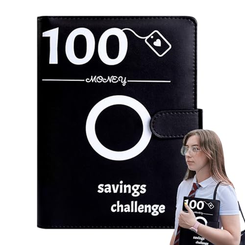 100 Umschläge Geldspar-Challenge-Ordner,Ahaushaltsbuch Budgetplaner Budget Binder,Geld Organizer Für Reisen,Tagebuch Und Geschenk 100 Envelope Challenge Binder von Facynde