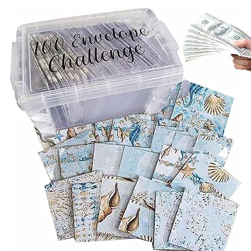 100-Umschlag-Challenge Budget Planner Cash Stuffing Set Ersparnis Challenge Box, Geld Sparen Umschläge, Bargeld Umschlag Kit von Facynde