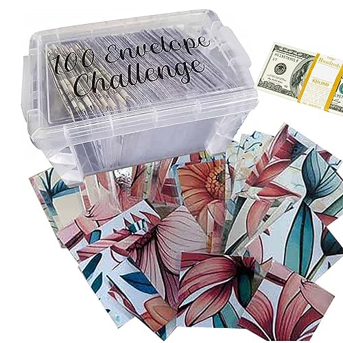 100-Umschlag-Challenge Budget Planner Cash Stuffing Set Ersparnis Challenge Box, Geld Sparen Umschläge, Bargeld Umschlag Kit von Facynde