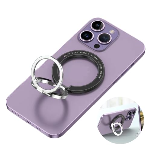 Handy Ring Halterung Magnetisch für MagSafe, Magnetischer Handy Ringhalter, Verstellbarer Handy Ring Ständer Handy Griff Halter Fingerhalter Kompatibel mit iPhone 15 14 13 12 Pro Max Plus (Schwarz) von Fadbuds