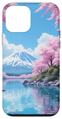 Blick auf den Berg Fuji Sakura mit Kirschblütensee Hülle für iPhone 12 mini von Fade Aura