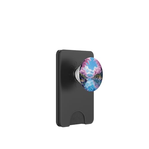 Blick auf den Berg Fuji Sakura mit Kirschblütensee PopSockets PopWallet für MagSafe Blick auf den Berg Fuji Sakura mit Kirschblütensee PopSockets PopWallet für MagSafe von Fade Aura