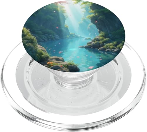 Blütenblattgefüllter Bergbach unter weichem Sonnenlicht PopSockets PopGrip für MagSafe Blütenblattgefüllter Bergbach unter weichem Sonnenlicht PopSockets PopGrip für MagSafe von Fade Aura