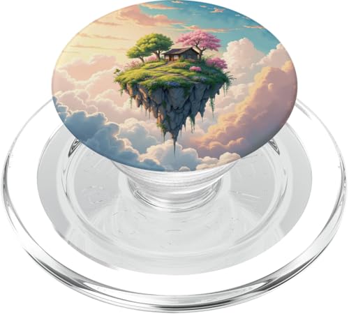 Floating Island Cottage in Frühlingshimmellandschaft PopSockets PopGrip für MagSafe Floating Island Cottage in Frühlingshimmellandschaft PopSockets PopGrip für MagSafe von Fade Aura