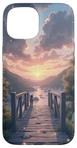 Kind auf Brücke bei Sonnenuntergang am Fluss Hülle für iPhone 15 Kind auf Brücke bei Sonnenuntergang am Fluss Hülle für iPhone 15 von Fade Aura