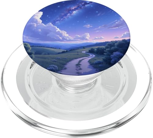 Milchstraße über Rolling Hills und gewundenen Pfad PopSockets PopGrip für MagSafe Milchstraße über Rolling Hills und gewundenen Pfad PopSockets PopGrip für MagSafe von Fade Aura