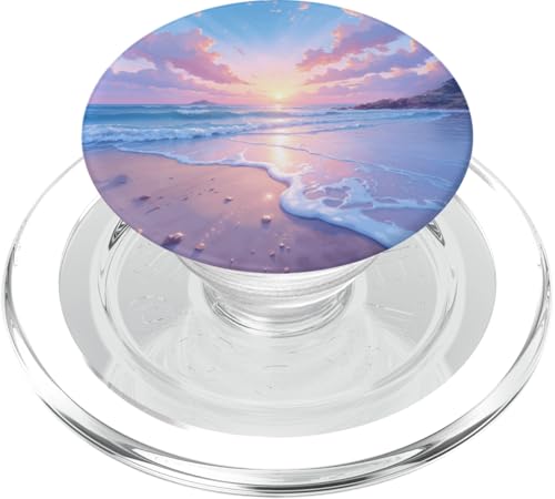 Pastellfarbener Sonnenaufgang Strandszene mit weichen Meereswellen PopSockets PopGrip für MagSafe Pastellfarbener Sonnenaufgang Strandszene mit weichen Meereswellen PopSockets PopGrip für MagSafe von Fade Aura