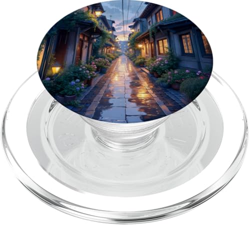 Rainy Lantern Alley Abend Reflexionsszene PopSockets PopGrip für MagSafe Rainy Lantern Alley Abend Reflexionsszene PopSockets PopGrip für MagSafe von Fade Aura