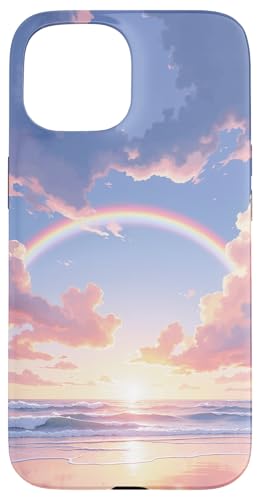 Regenbogen über dem Meer, Sonnenaufgang, Traumhafte Küstenszene Hülle für iPhone 15 Regenbogen über dem Meer, Sonnenaufgang, Traumhafte Küstenszene Hülle für iPhone 15 von Fade Aura