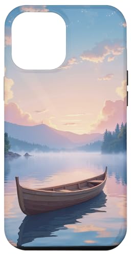 Ruhiges Boot auf dem Nebelsee bei Sunrise Art Hülle für iPhone 12 Pro Max von Fade Aura