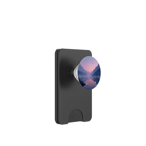 Schwimmende Laternen am Bergsee bei Dämmerung PopSockets PopWallet für MagSafe Schwimmende Laternen am Bergsee bei Dämmerung PopSockets PopWallet für MagSafe von Fade Aura