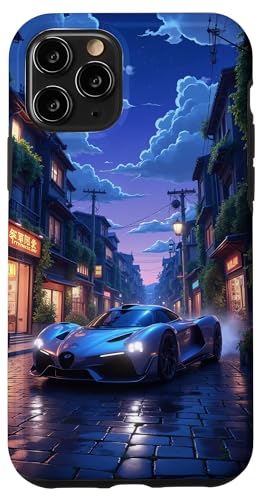 Silver Hypercar Dream Night Drive im Streetstyle Hülle für iPhone 11 Pro von Fade Aura