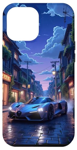 Silver Hypercar Dream Night Drive im Streetstyle Hülle für iPhone 12 Pro Max von Fade Aura
