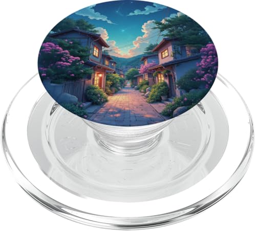 Starlit Village Alley Twilight Szene Kunst PopSockets PopGrip für MagSafe Starlit Village Alley Twilight Szene Kunst PopSockets PopGrip für MagSafe von Fade Aura