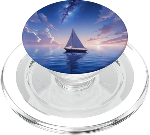 Starry Night Ocean Segelboot unter Milchstraße Himmel PopSockets PopGrip für MagSafe Starry Night Ocean Segelboot unter Milchstraße Himmel PopSockets PopGrip für MagSafe von Fade Aura