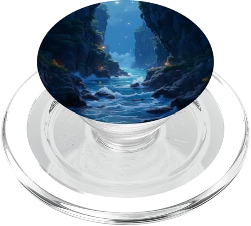 Starry Ocean Gorge mit leuchtendem Dämmerungswasser PopSockets PopGrip für MagSafe Starry Ocean Gorge mit leuchtendem Dämmerungswasser PopSockets PopGrip für MagSafe von Fade Aura