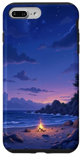 Strand Lagerfeuer unter Sternenhimmel Szene Hülle für iPhone 7 Plus/8 Plus Strand Lagerfeuer unter Sternenhimmel Szene Hülle für iPhone 7 Plus/8 Plus von Fade Aura