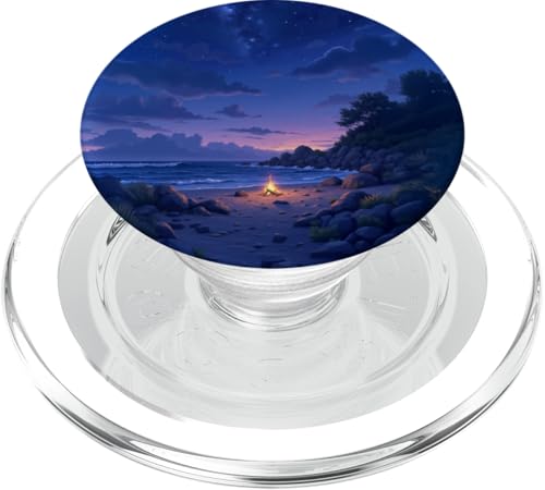 Strand Lagerfeuer unter Sternenhimmel Szene PopSockets PopGrip für MagSafe Strand Lagerfeuer unter Sternenhimmel Szene PopSockets PopGrip für MagSafe von Fade Aura