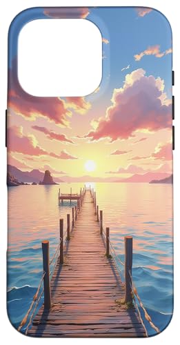 Szenisches Kunstwerk am Pier am Meer bei Sonnenuntergang Hülle für iPhone 16 Pro Szenisches Kunstwerk am Pier am Meer bei Sonnenuntergang Hülle für iPhone 16 Pro von Fade Aura