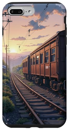 Vintage Train Track Sunset Ästhetische Eisenbahn Szene Hülle für iPhone 7 Plus/8 Plus von Fade Aura