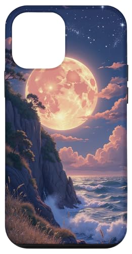 Vollmond über Ozeanwellen und Klippen Hülle für iPhone 12 mini Vollmond über Ozeanwellen und Klippen Hülle für iPhone 12 mini von Fade Aura