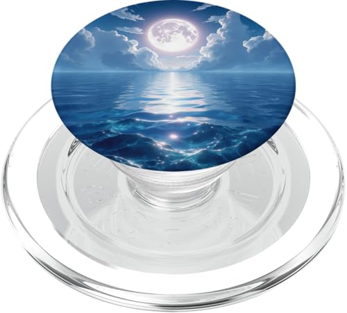 Vollmond über Ozeanwellen und Nachthimmel PopSockets PopGrip für MagSafe Vollmond über Ozeanwellen und Nachthimmel PopSockets PopGrip für MagSafe von Fade Aura