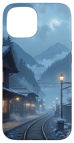 Winterbahnstrecke unter Vollmondnacht Hülle für iPhone 15 Winterbahnstrecke unter Vollmondnacht Hülle für iPhone 15 von Fade Aura
