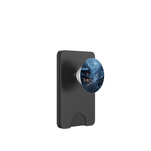 Winterbahnstrecke unter Vollmondnacht PopSockets PopWallet für MagSafe von Fade Aura