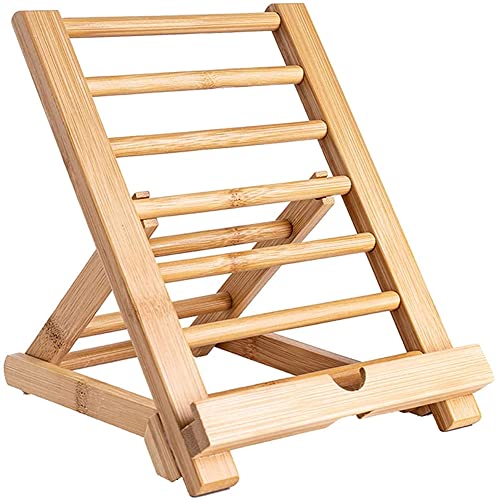 FadyDail Bambus Tablet Ständer Holz Handy Ständer Tisch, Holz Tablet Halter Schreibtisch Handy Halter Tablethalter Tabletständer für iPad Tablets und iPhone alle Handys (Größe) von FadyDail