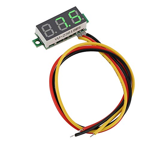 0~100 V Meter, Mini -Voltmeter -Digital -LED -Anzeigepanel, Kompaktdesign Reverse -Eingangsschutz Weit Verbreitet für Autos, Elektrofahrräder, Motorräder (GREEN) von Fafeicy
