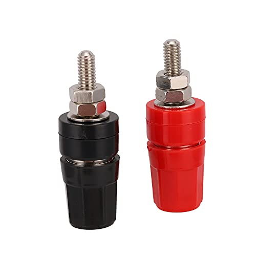 10pcs U50 4mm Kupferterminal Red Black Lautsprecher Anschlussverstärker HEX -Audioanschluss Elektrische Testzubehör von Fafeicy
