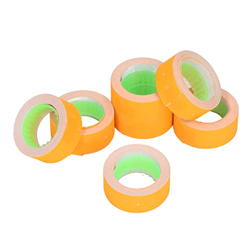 15000 PCS Single Row Price Gun -Tag 21x12mm, Gute Viskosität, Glatte Papierleistung, Schnelltintrocknen 3 Röhrchen mit Jeweils 10 Rollen für M5500, MX5500, AK813, HG979 (ORANGE) von Fafeicy