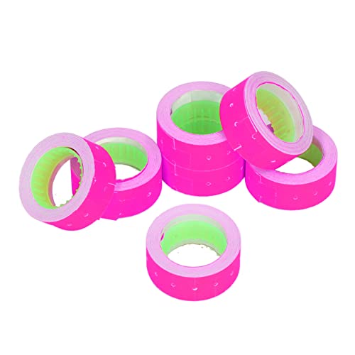 15000 PCS Single Row Price Gun -Tag 21x12mm, Gute Viskosität, Glatte Papierleistung, Schnelltintrocknen 3 Röhrchen mit Jeweils 10 Rollen für M5500, MX5500, AK813, HG979 (Rosenrot) von Fafeicy