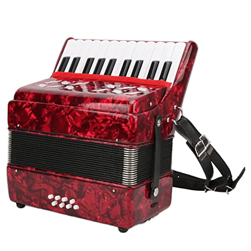 22? Key 8 Bass Akkordeon Akkordeon, 22 Keys Klavier Professionelles Bildungsmusikinstrument mit Einem Einziehbaren Riemen für Anfängerschüler 12.4 X 11.6 X von Fafeicy