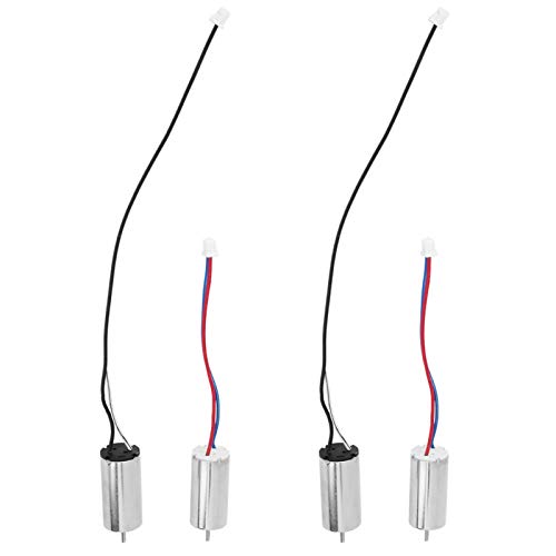 Fafeicy 4-teiliger Motor, DC 3,7 V, 44000 U/min Bürstenmotor, 10 x 20 mm Kabel des Mikromotors, für Roboter, Drohne von Fafeicy