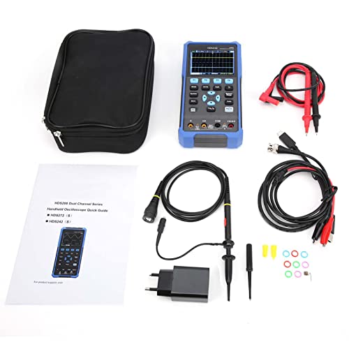 40 MHz Bandbreiten-Oszilloskop, Multimeter, Signalquellenwellenformgenerator mit 8K-Speicher, Geeignet für den Außengebrauch, ABS-Material, 3,5-Zoll-LCD-Anzeige (EU-Stecker) von Fafeicy