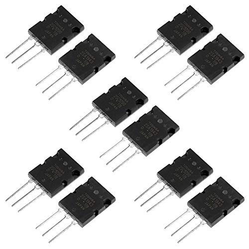 5 Paar 2SA1943 / 2SC5200 Audio-Transistoren Hochleistungs-Matched-Power-Transistor von Fafeicy