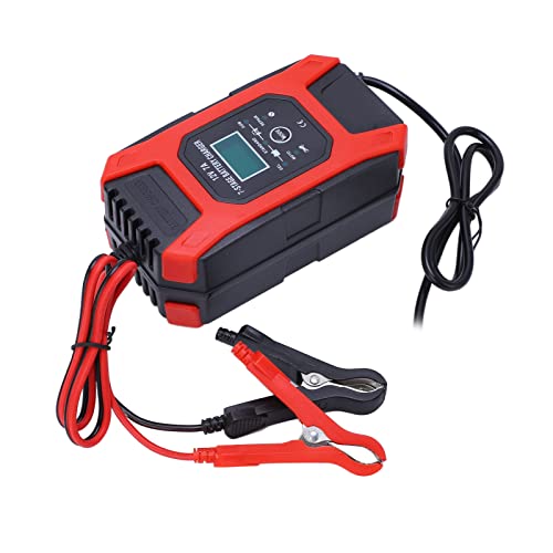7 Stufe Batterieladegerät, FBC1207d Smart Car Battery Ladegerät 12V 7A, Vollautomatischer Batteriewarter mit Polaritätsschutz für Kalzium (EU-Stecker) von Fafeicy
