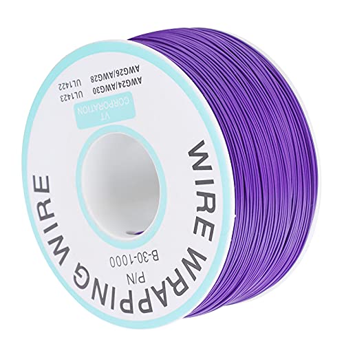 Einadriger Kupferdraht, Einadrige Verzinnte Kupferdrahtrolle, 105 °C Hochtemperaturbeständiger Draht für Notebooks, LCD-Bildschirme, mit 0,25 Mm Kerndurchmesser (PURPLE) von Fafeicy