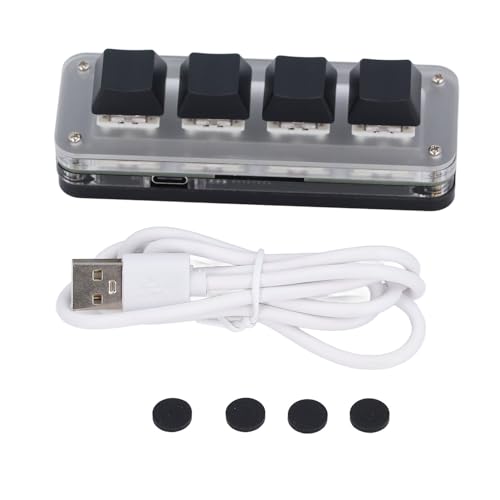 Fafeicy Benutzerdefinierte Tastenkombinationen Zum Kopieren und Einfügen mit 3 Tasten, Programmierbare Mini-Tastatur für Gaming, OSU-Büroarbeit mit RGB-LED, Mechanische Gaming-Tastatur von Fafeicy