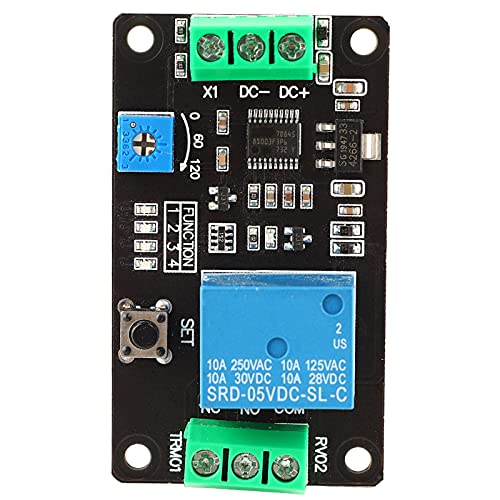 Fafeicy DC24V Verzögerung Timer Relais, Selbsthemmende Verzögerung Ein Aus Zeitschalter, Super 555 Timer DC, Mit Anti-Reverse-Funktion des Netzteils, 0,1s - 120s Verzögerungszeit (DC24V) von Fafeicy