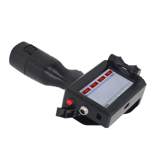 Fafeicy Handheld-Tintenstrahldrucker 4,3-Zoll-Touchscreen 600 DPI 12,7 Mm Druckhöhe Verstellbare Tragbare Tintenstrahldruckmaschine (EU-Stecker AC110-240V) von Fafeicy