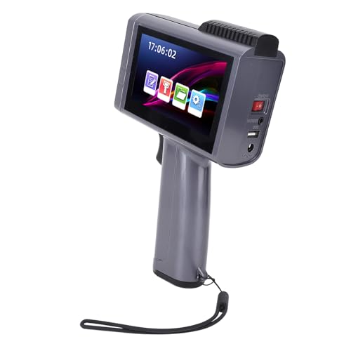 Fafeicy Handheld -Tintenstrahldrucker Tragbarer 4.3 -Zoll -LED -Touchscreen -Barcode -Drucker für Verschiedene Materialien (EU-Stecker (100-240 V)) von Fafeicy